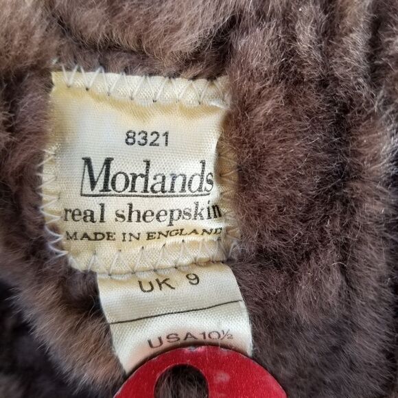 Vintage 90s y2k Morland Sheepskin 16" English Equestrian Shearling Boots 10.5 - Picture 10 of 15